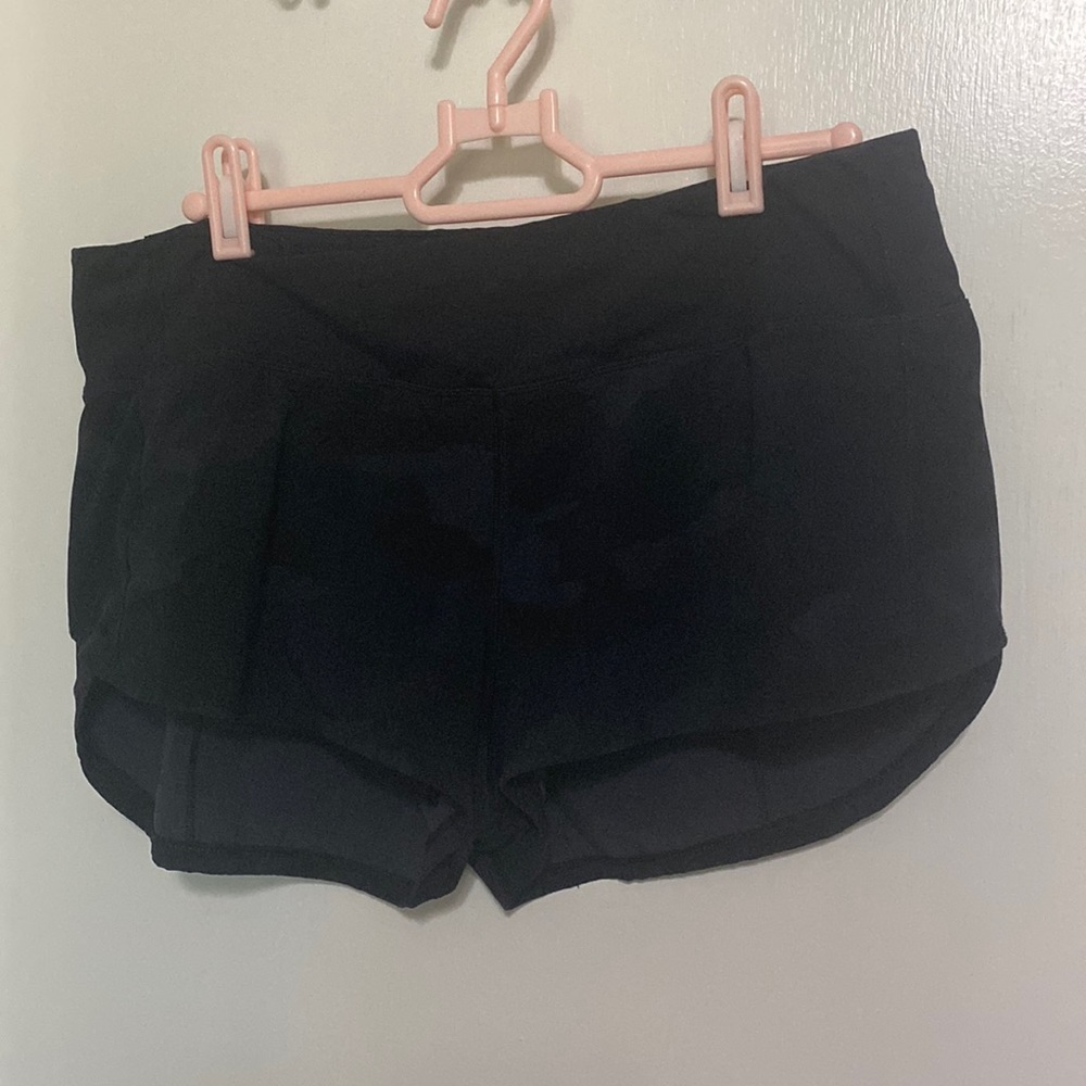 Lululemon speed up high-rise lined short 2.5” size 10 black camo